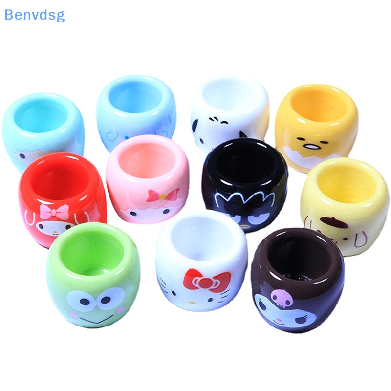 Bộ 2 Chén Dĩa Tròn Kiểu Hoạt Hình Trang Trí Nhà Búp Bê