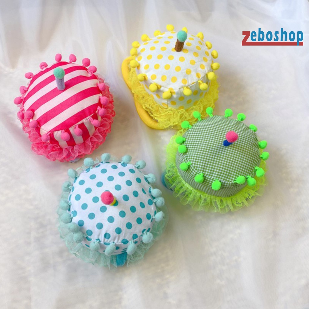 Băng Đô Cài Tóc Co Giãn Nhiều Màu Sắc Tạo Hình Bánh Sinh Nhật Độc Đáo