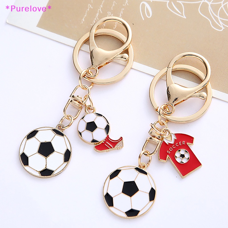 Móc Khóa Hình Quả Bóng Đá Mini Bằng Kim Loại Dành Cho Fan Hâm Mộ Mới