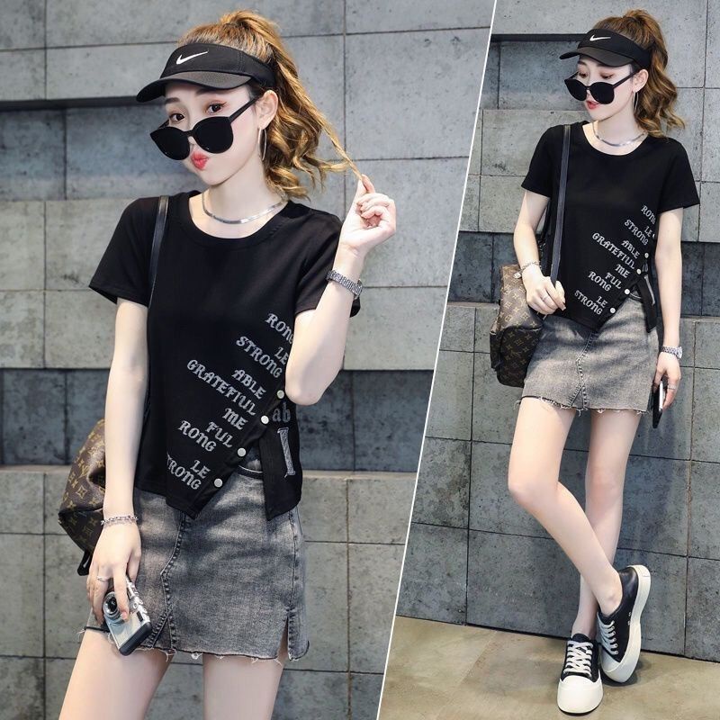 Áo Thun Cotton Mỏng Tay Ngắn Thời Trang Mùa Hè 2023 Cho Nữ