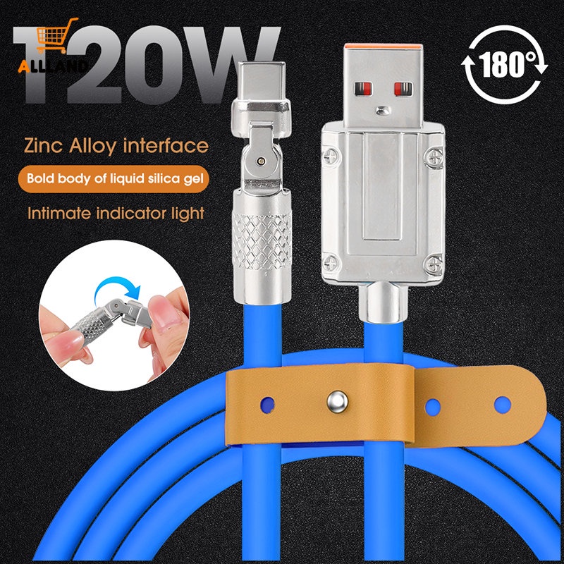 Cáp Sạc Nhanh Cổng Type-C 120W Bằng Hợp Kim Nhôm Cho Điện Thoại / Máy Tính