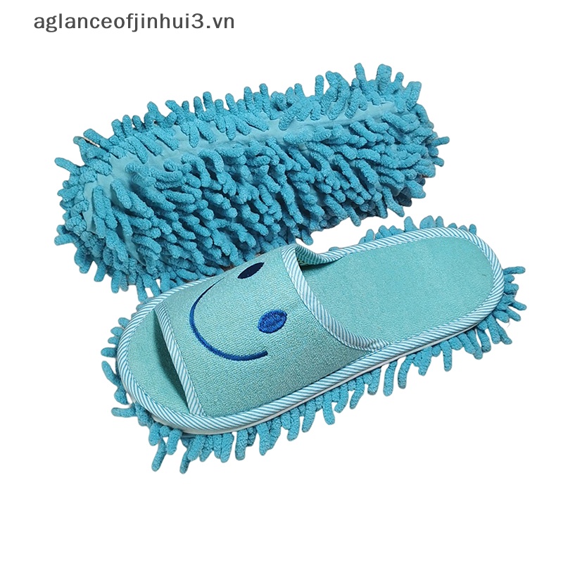 ~ Afhvn ~ Dép Lau Sàn Lười Lau Nhà Hình Mặt Cười Có Thể Giặt Sạch