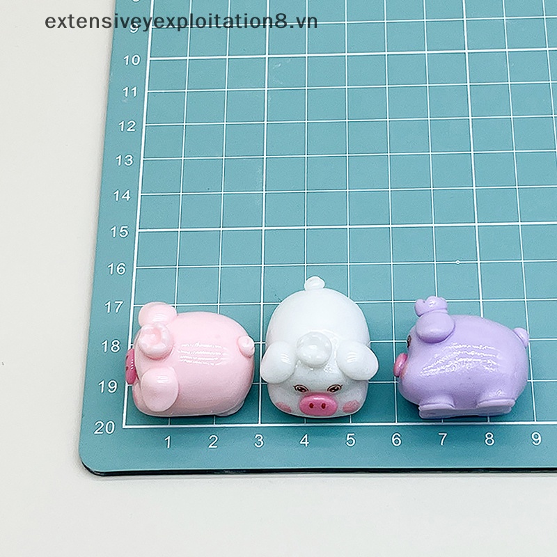 Phụ Kiện Móc Khóa Hình Chú Heo Hoạt Hình Bằng Nhựa Resin DIY