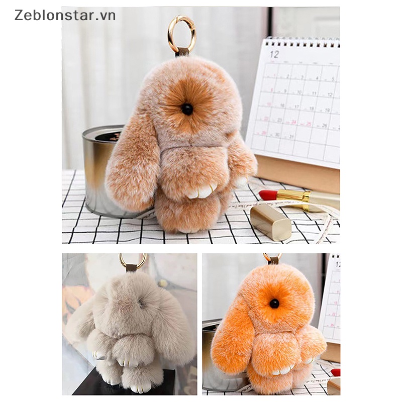 Móc Khóa Thỏ Nhồi Bông 15CM Đáng Yêu