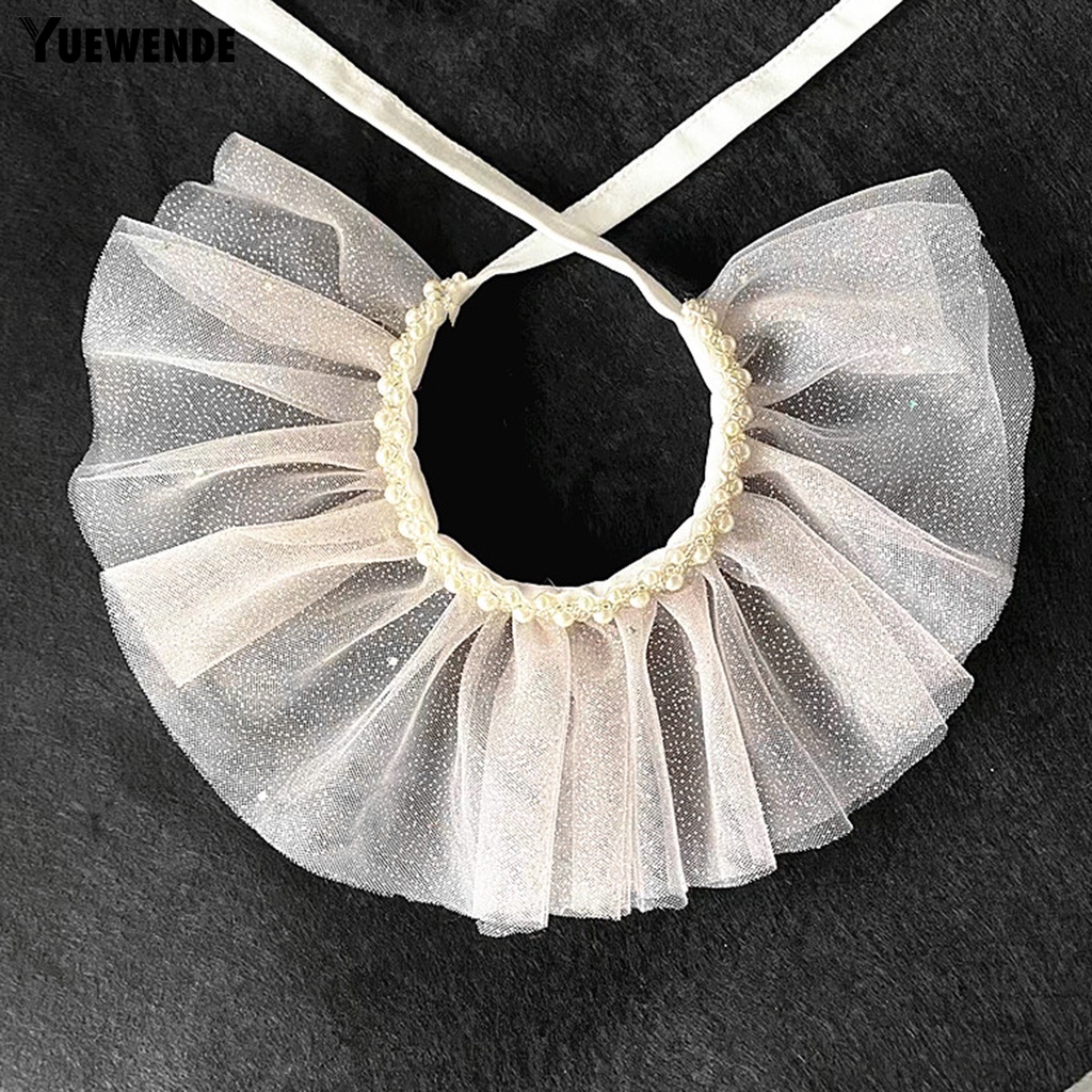 Vòng Cổ Hai Lớp Trang Trí Ngọc Trai Giả Thanh Lịch Cho Thú Cưng