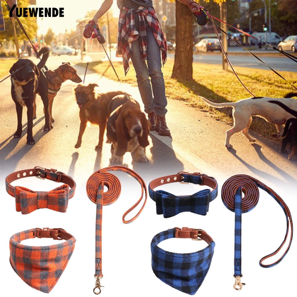 Bộ 3 Dây Dắt Thú Cưng Đi Dạo Họa Tiết Kẻ Sọc Phong Cách Vintage