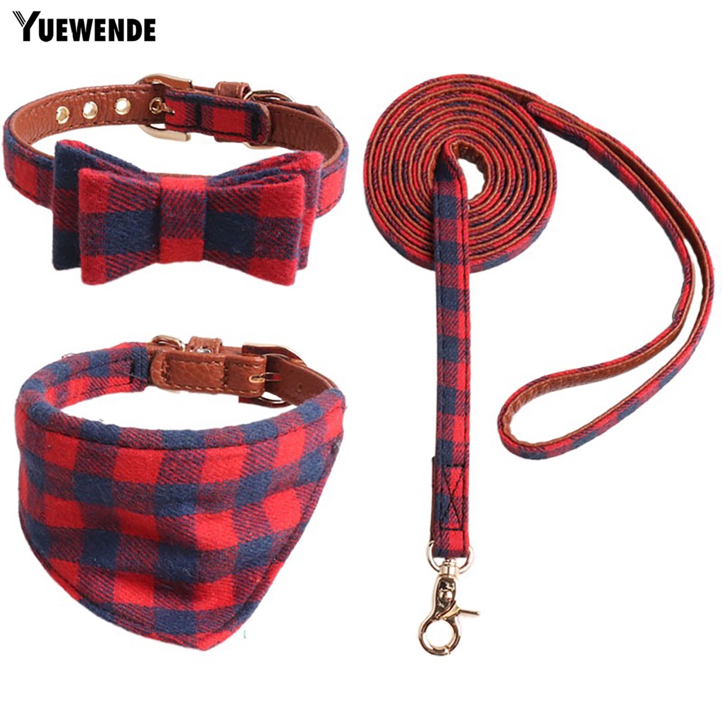 Bộ 3 Dây Dắt Thú Cưng Đi Dạo Họa Tiết Kẻ Sọc Phong Cách Vintage