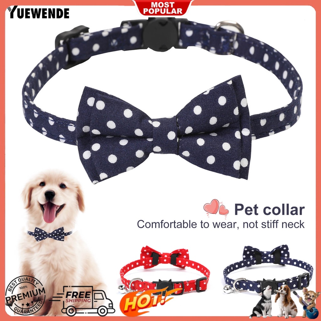 Nơ Đeo Cổ Họa Tiết Chấm Bi Xinh Xắn Cho Thú Cưng