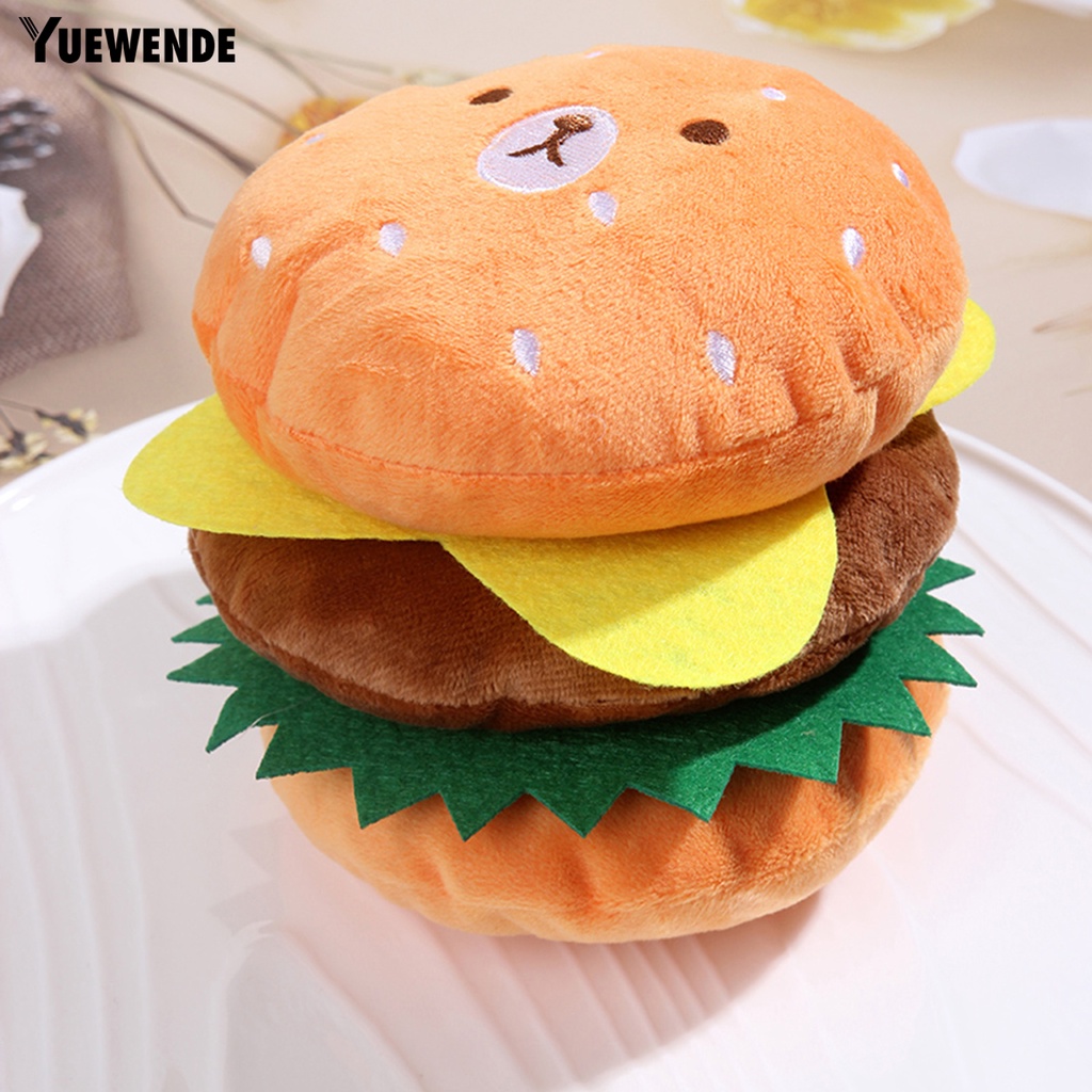 Đồ Chơi Nhai Hình Hamburger Phát Ra Âm Thanh Vui Nhộn Cho Thú Cưng