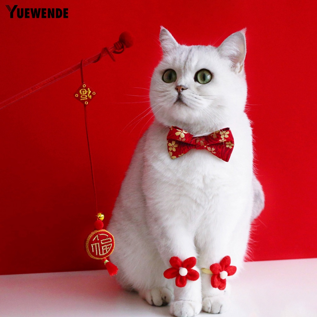 Set 3 Vòng Đeo Cổ Thời Trang Năm Mới Xinh Xắn Dành Cho Thú Cưng