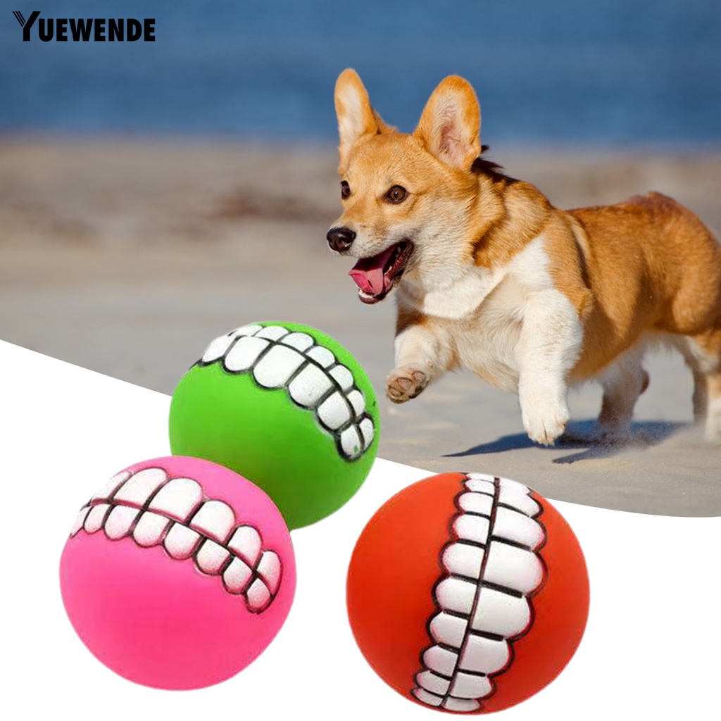 Đồ Chơi Bóng Nhai YQ.E Tích Hợp Còi Chống Cắn Làm Sạch Răng Cho Thú Cưng