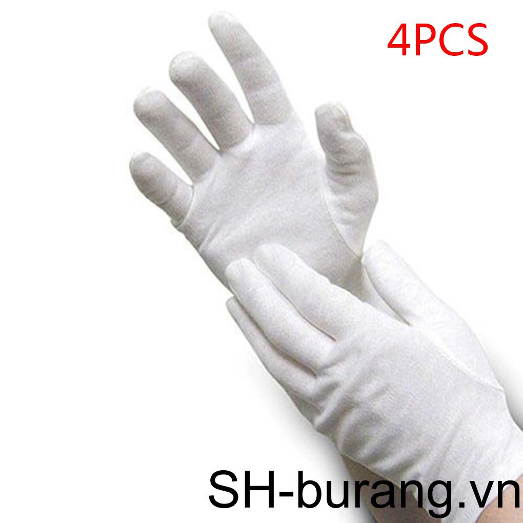 Set 4 Găng Tay Cotton Màu Trơn Thấm Hút Mồ Hôi Tốt Chất Lượng Cao Màu Sắc