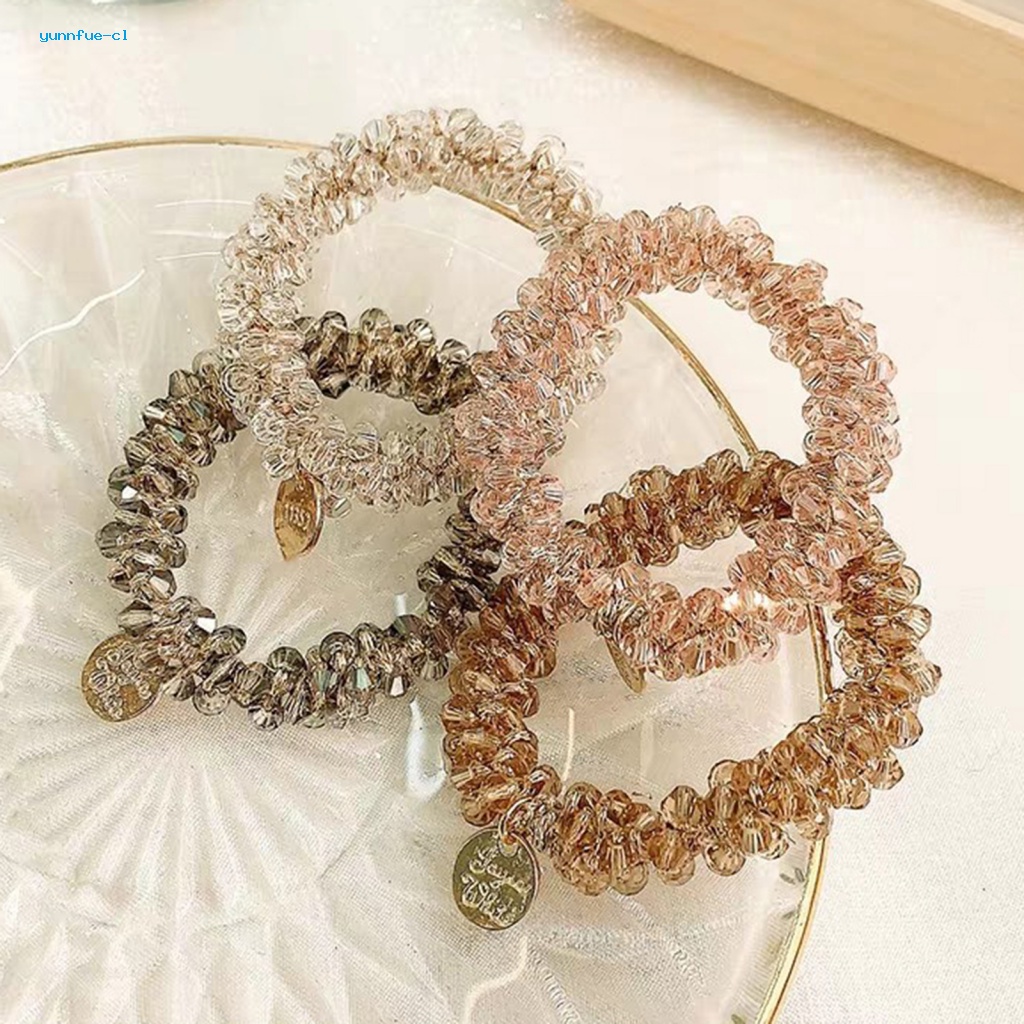 Giá Đỡ Buộc Tóc Đuôi Ngựa Co Giãn Đính Hạt Thủ Công