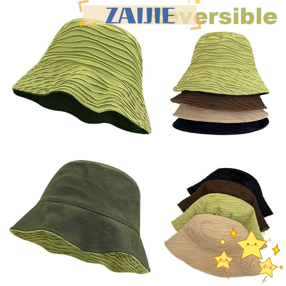 Nón Bucket Unisex Vải Cotton Size Lớn 24 Đảo Ngược Được Cho Hoạt Động Leo Núi / Đi Biển Mùa Hè