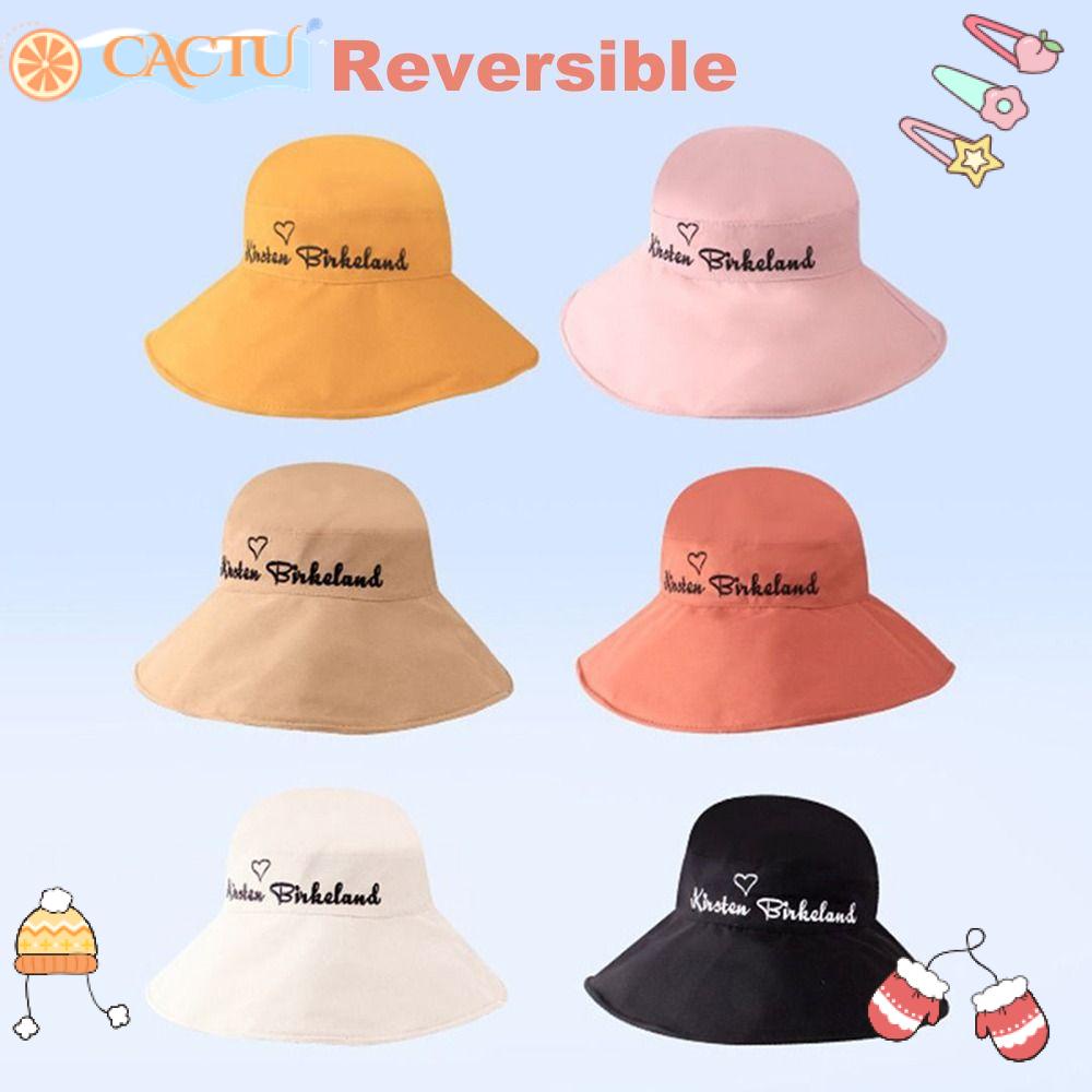 CACTU Mũ Bucket Panama Hai Mặt Có Thể Đảo Ngược Kích Cỡ Lớn Phong Cách Hawaii Cho Nam Và Nữ