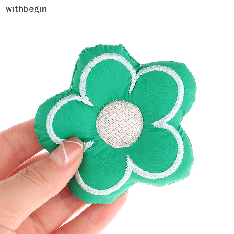 Móc Khóa Bông Cotton Dệt Kim Hình Hoa Dễ Thương Dùng Làm Quà Tặng Cho Cặp Đôi DIY