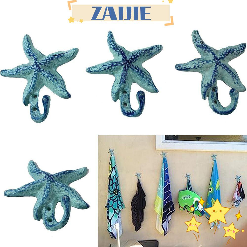 Móc Treo Đồ Gắn Tường Zaijie 24 Hình Sao Biển Xanh Dương Sáng Tạo