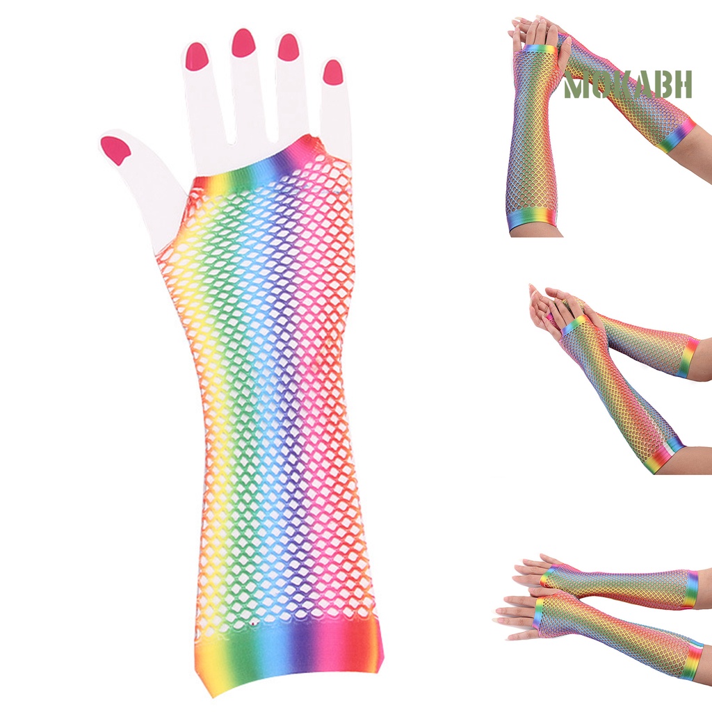 1 Đôi Găng Tay Lưới Hở Ngón Trọng Lượng Nhẹ Một Kích Thước Cho Lễ Hội