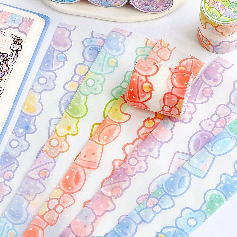 Telado Hình dạng đặc biệt Song phương Trang trí Biên giới Sticker Rất dễ thương DIY Tape