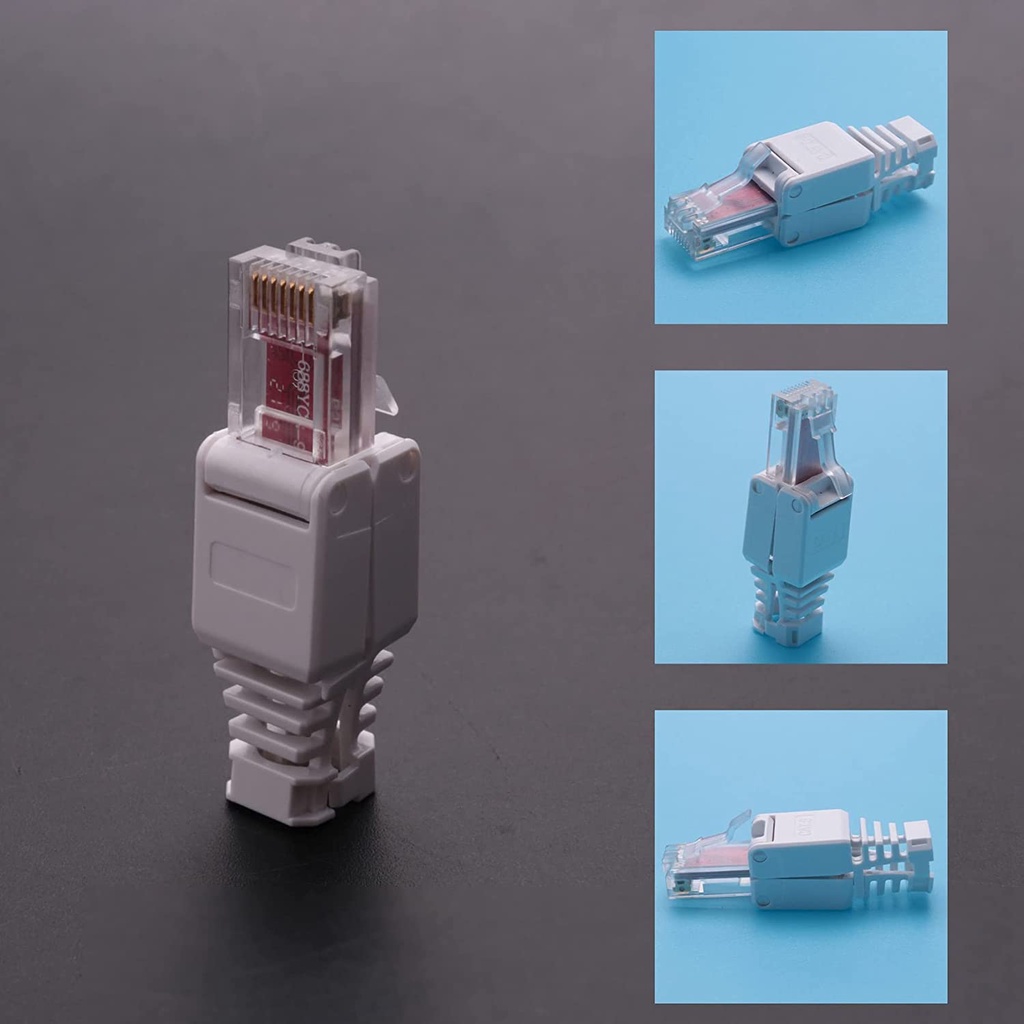 1 Đầu Nối Dây Cáp Mạng Internet RJ45 Cho UTP CAT6A / CAT6 / CAT5E / RJ 45 23awg-26awg