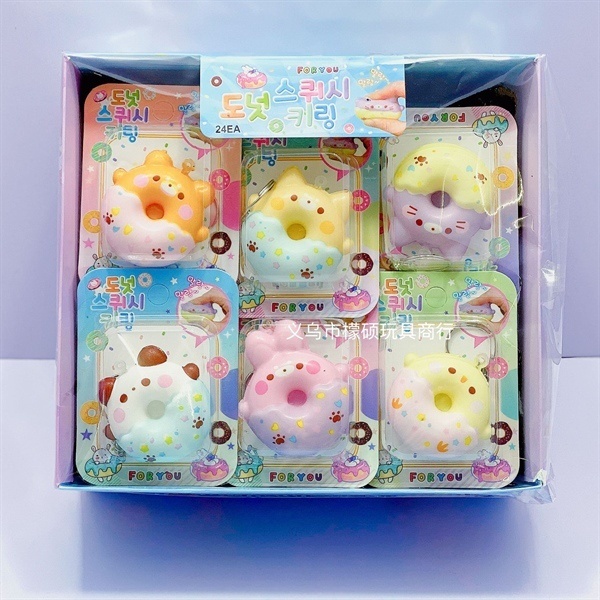 Móc khoá squishy Donut mềm nhiều hình dễ thương