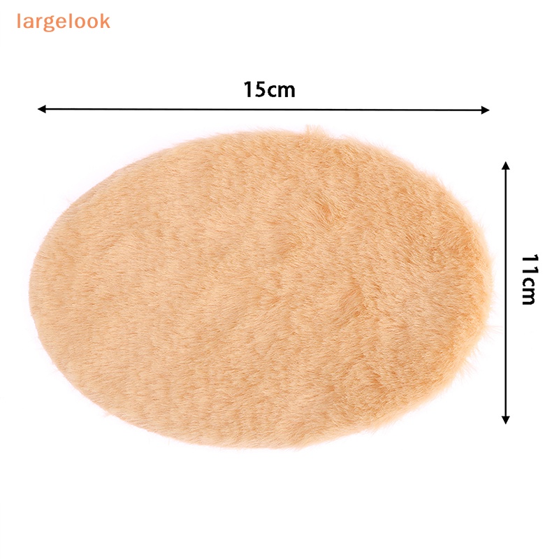 1 Thảm Lông Lót Sàn Hình Oval Trang Trí Nhà Búp Bê