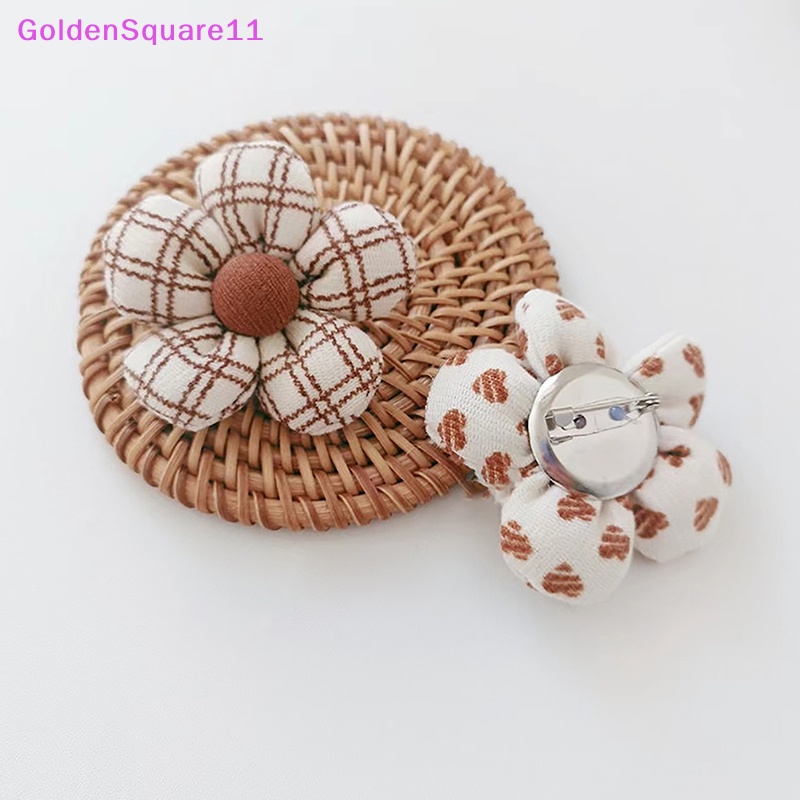 Ghim Cài Áo Hình Chấm Bi Màu Vàng Cà Phê Sữa Dễ Thương