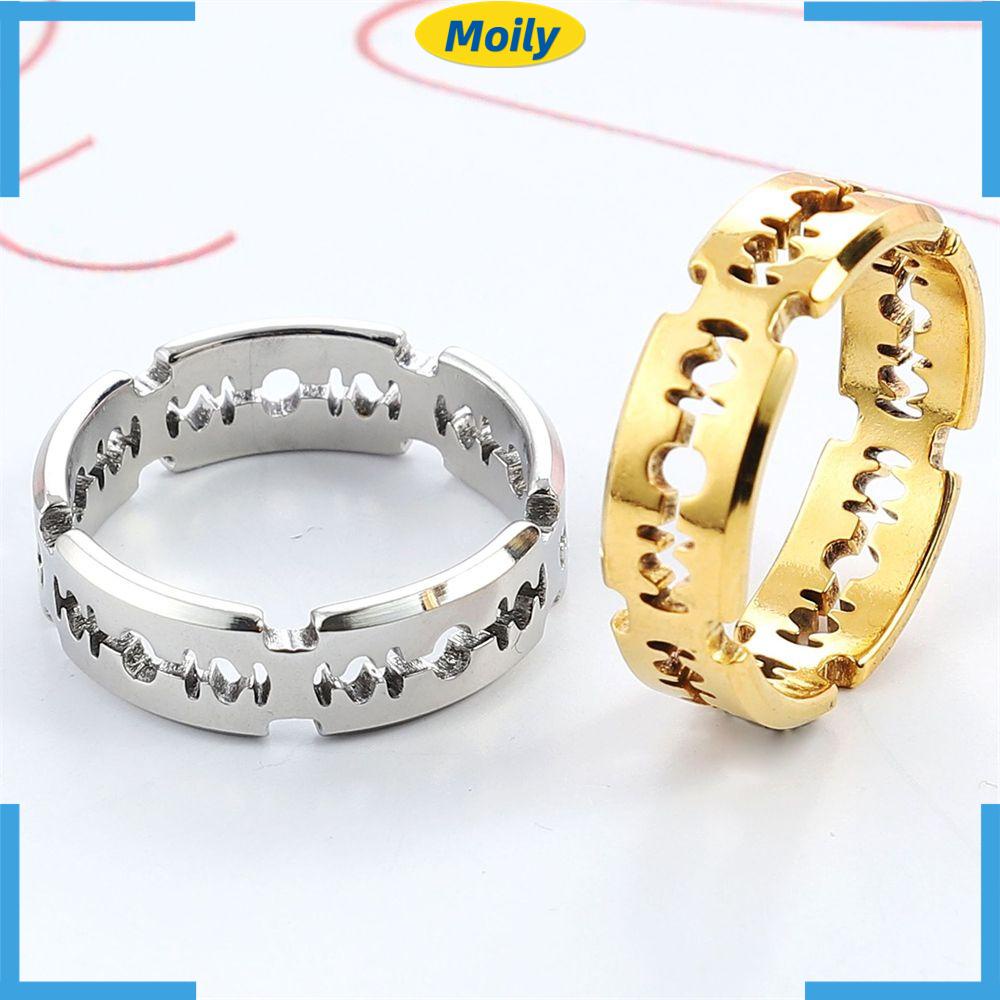 Nhẫn Nam Chất Liệu Thép Không Gỉ Phong Cách Punk Cổ Điển