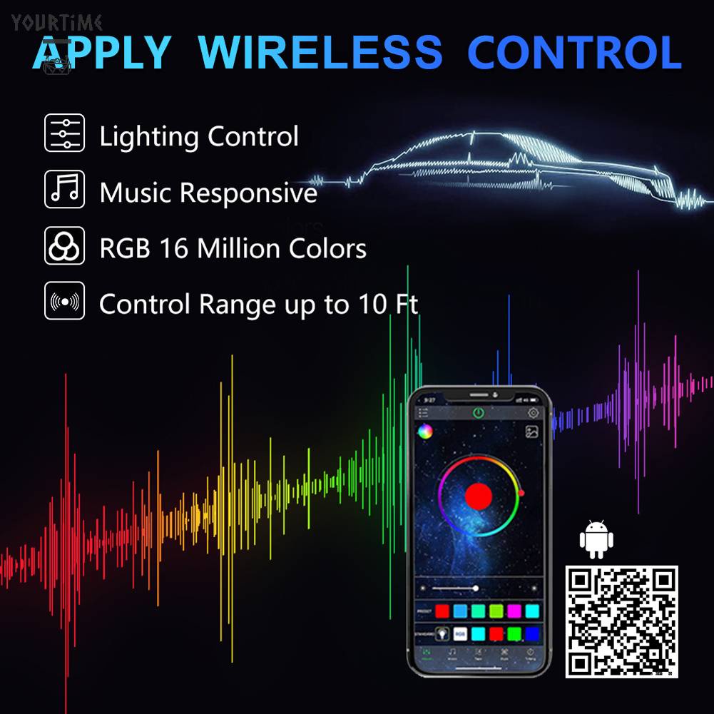 Đèn Pha Chống Nước IP68 Điều Khiển Bằng Ứng Dụng Sương Mù 15000LM Cho Xe