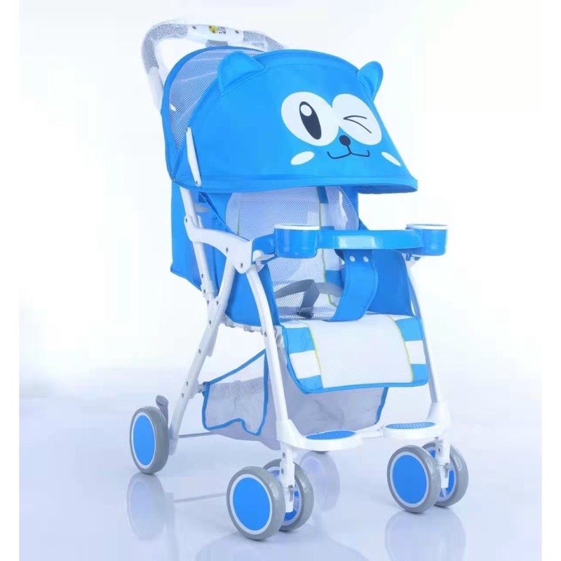 Xe đẩy nằm cho bé sơ sinh gấp gọn nhiều tư thế lưng nằm lưới thoáng mát