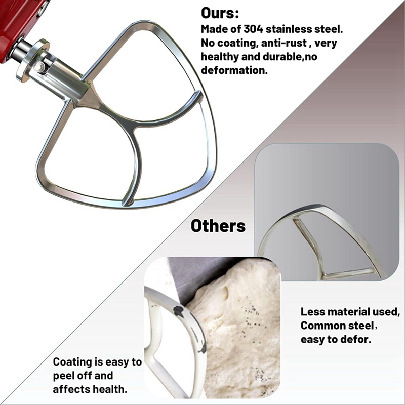 Đầu Đánh Trứng Bằng Thép Không Gỉ Thay Thế Cho KitchenAid 4.5-5QT