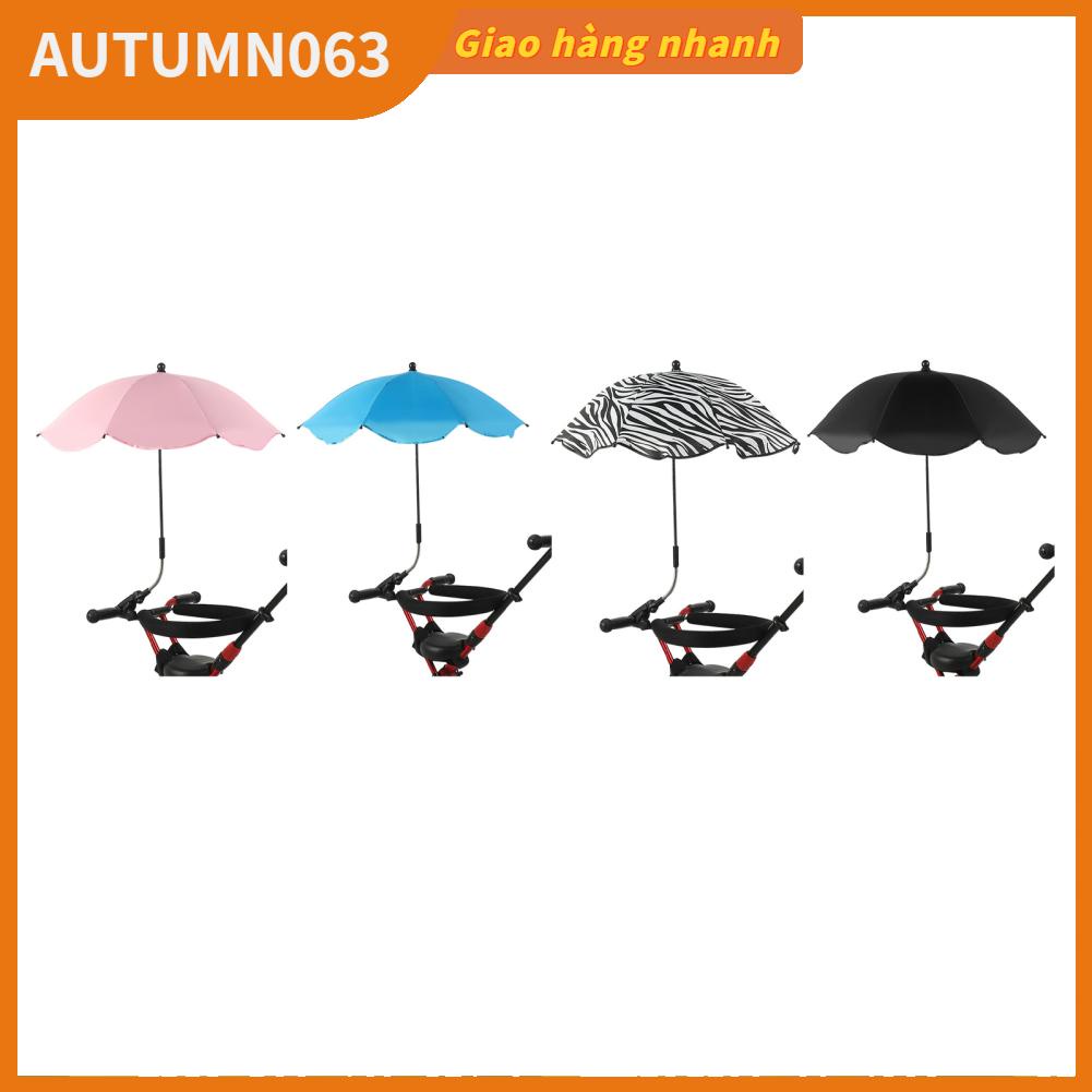 Autumn063 Xe Đẩy Em Bé Dù Chống Tia UV Điều Chỉnh 360 Độ Tự Động Thấm Nước Di Che Nắng