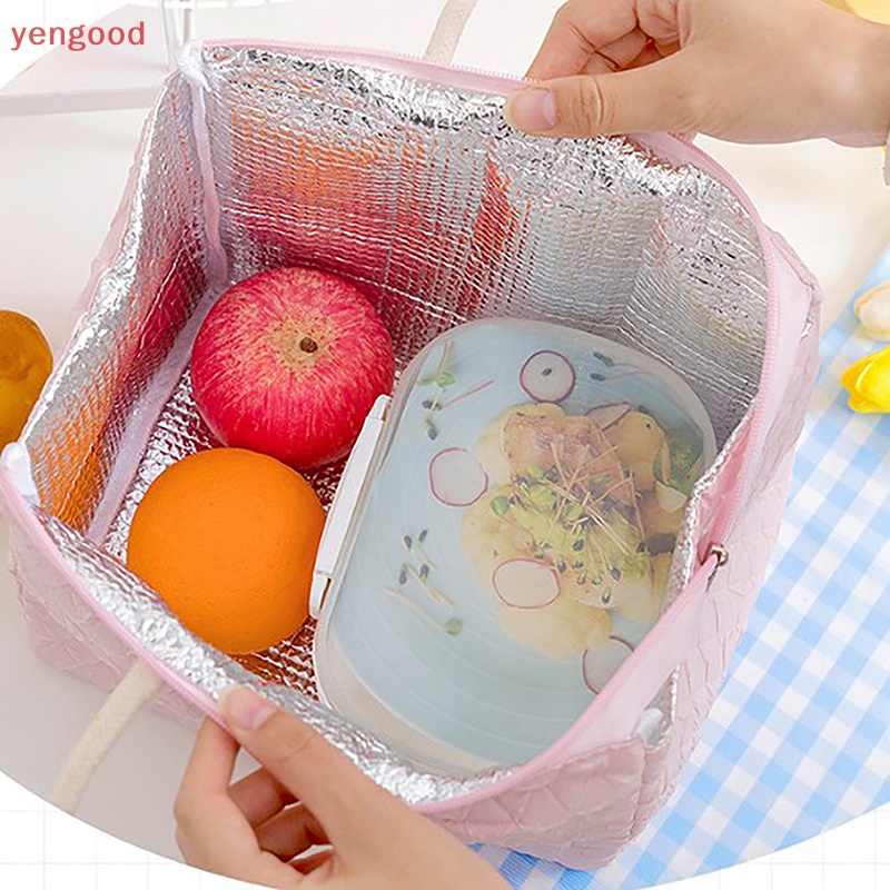 Túi Đựng Hộp Cơm Giữ Nhiệt Thiết Kế Đơn Giản Sức Chứa Lớn Thời Trang Mới