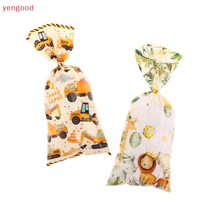 Bộ 50 Túi Đựng Kẹo Chủ Đề Động Vật Xây Dựng