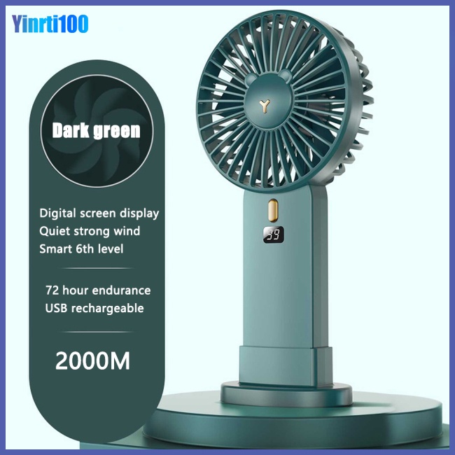Quạt Mini Cầm Tay Màn Hình Led Sạc Usb Tiện Dụng Cho Các Hoạt Động Ngoài Trời