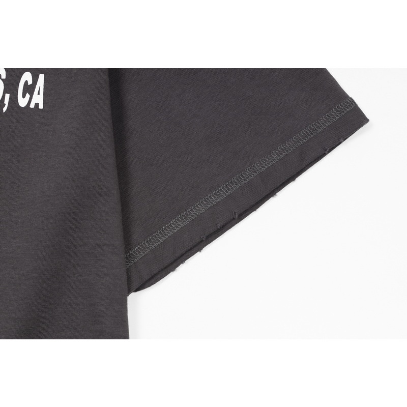 A-sk-áo Thun Tay Ngắn Dáng Rộng Phiên Bản Cao Cấp Thời Trang Đường Phố Mới Nhất Phun Sương Trực Tiếp Kỹ Thuật Số Rubbed Edge Wash Cho Nam Và NữFgtyd