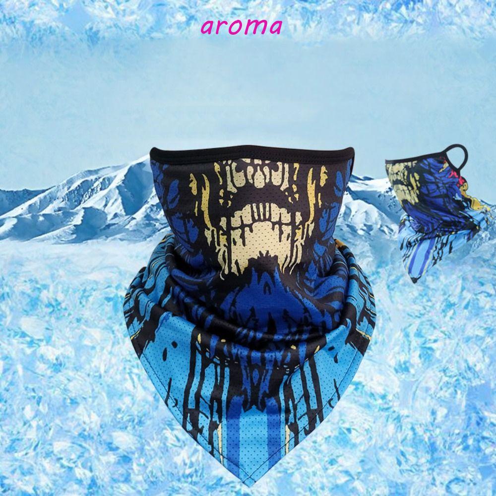 Khẩu Trang Chống Nắng Che Phủ Toàn Diện Bằng Lụa Lạnh Họa Tiết Đầu Lâu Dùng Khi Đi Xe Đạp Ngoài Trời