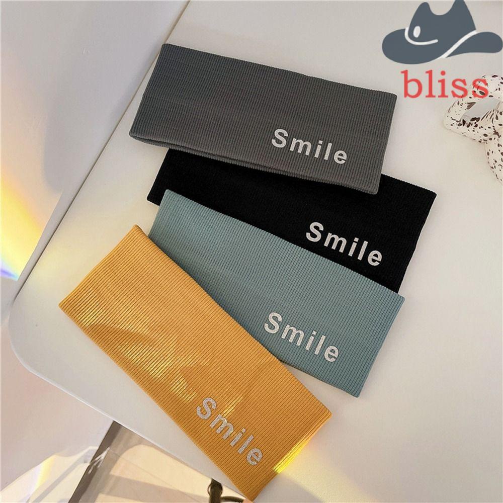 Băng Đô Dệt Kim Bản Rộng Thấm Hút Mồ Hôi In Chữ Mặt Cười Thể Thao Cho Nam