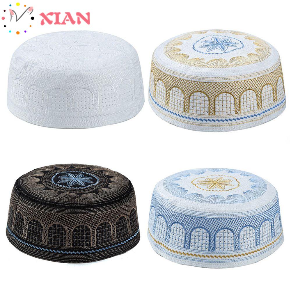 Mũ Cotton Cầu Nguyện Thêu Chữ Hồi Giáo Cho Nam