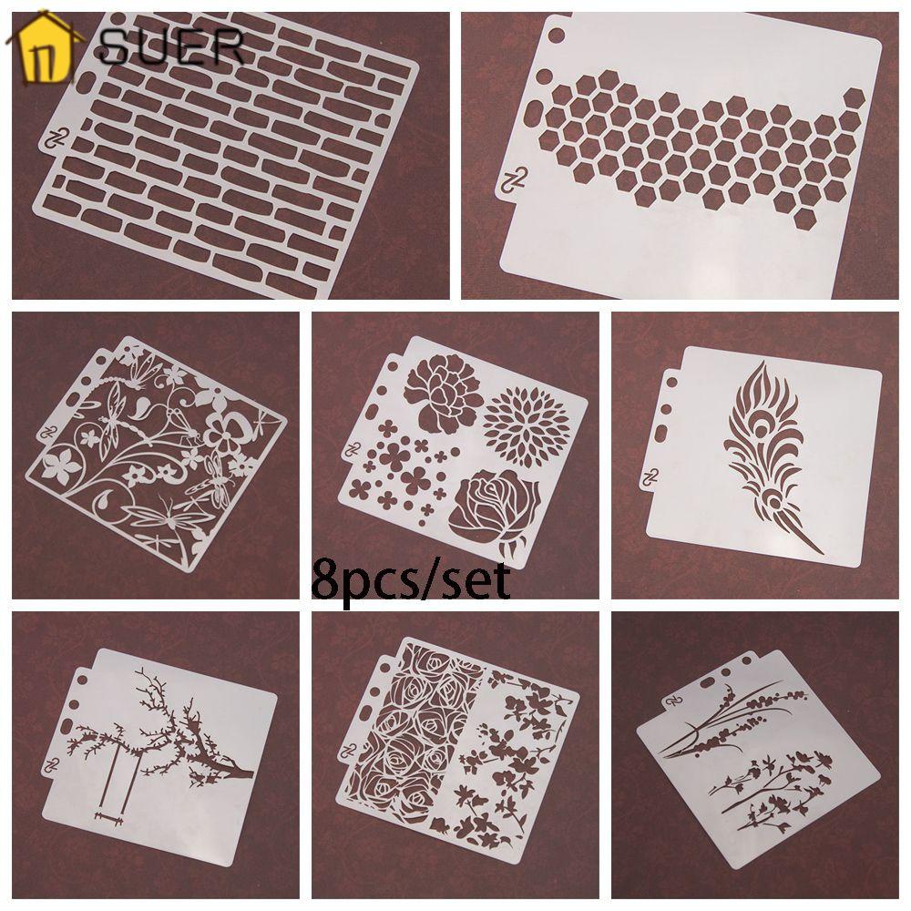 Set 8 Khuôn Dập Nổi Trang Trí Thủ Công DIY