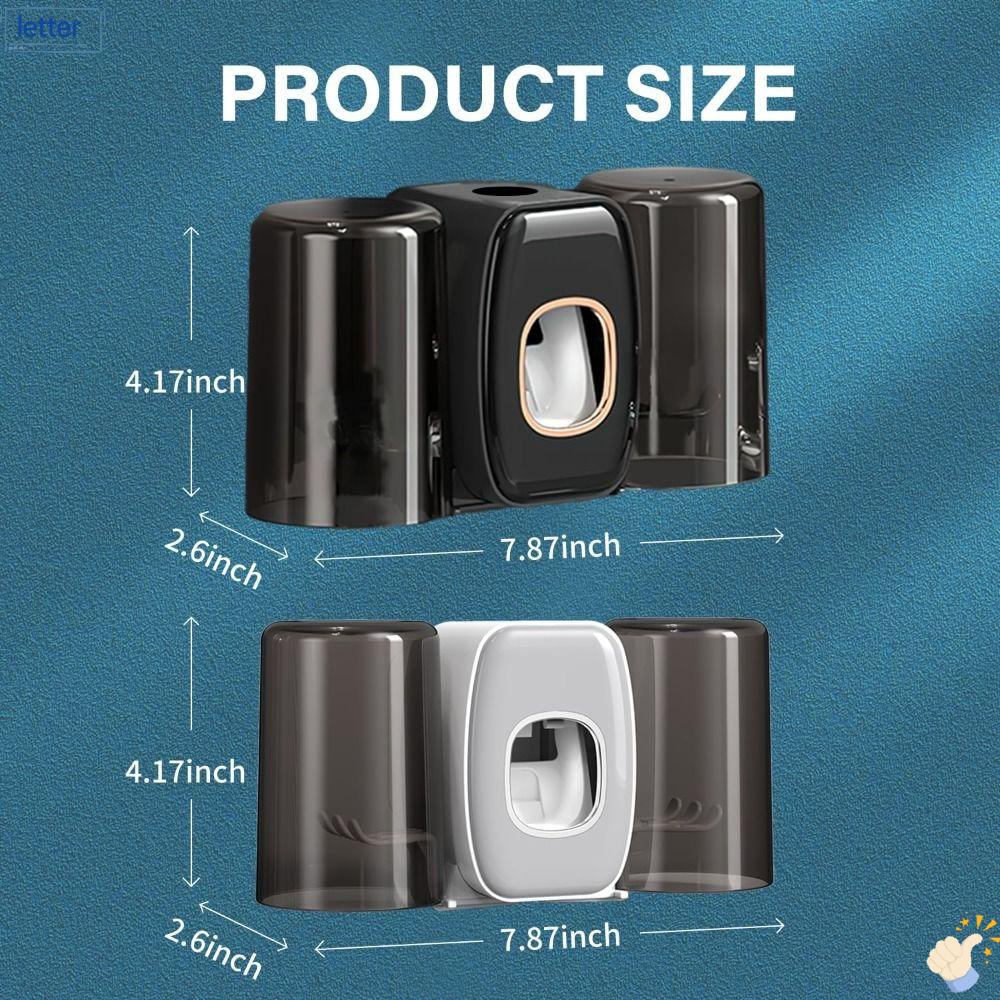 Giá Đỡ Bàn Chải Đánh Răng Tự Động Bằng Nhựa Màu Đen / Xanh Lá Cho Phòng Tắm