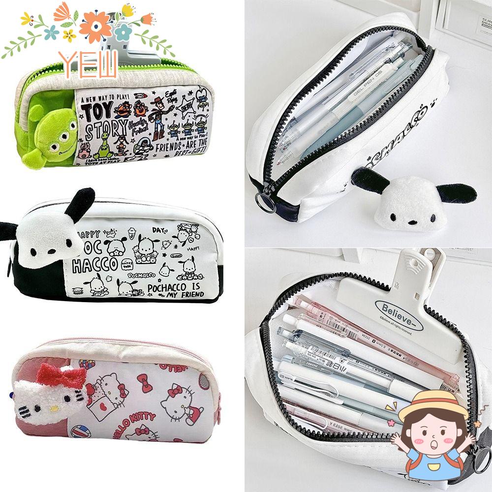 Túi Đựng Bút Nhiều Ngăn Bằng Vải Họa Tiết Chó Pacha Dễ Thương