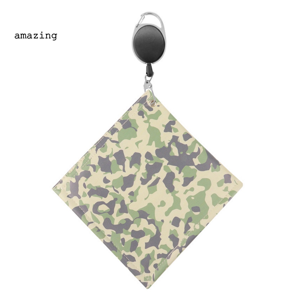 Khăn Lau Gậy Đánh Golf Hai Mặt Kèm Móc Khóa Carabiner Họa Tiết Rằn Ri