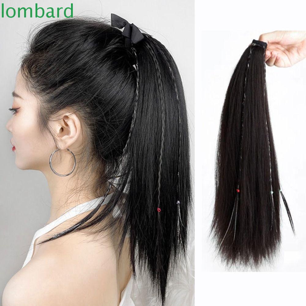 Dây Buộc Tóc Đuôi Ngựa Thẳng Dài Vô Hình Bằng Sợi Tổng Hợp Mịn Màng Ngọt Ngào Cho Nữ