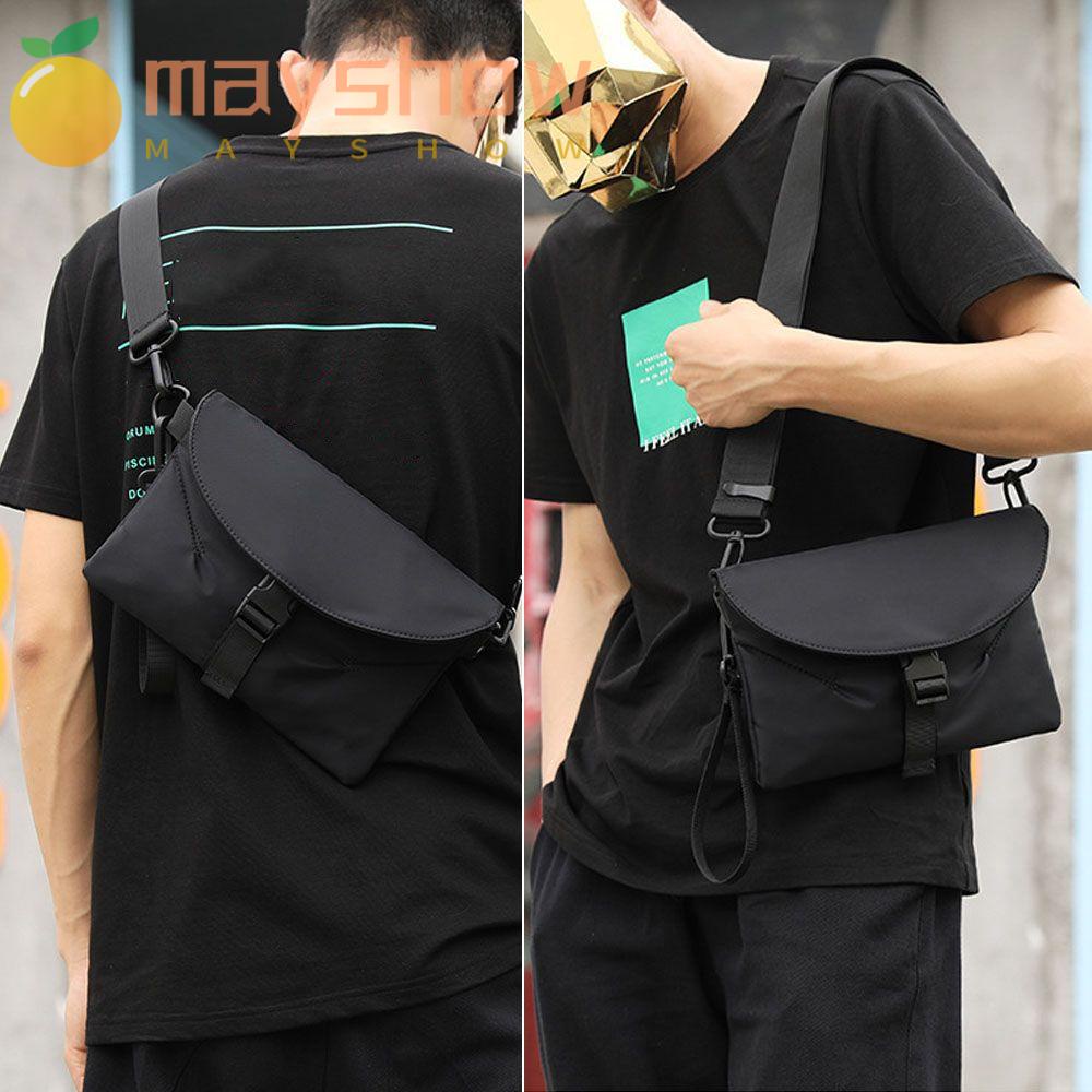 Túi Đeo Chéo Màu Trơn Chống Thấm Nước Hợp Thời Trang