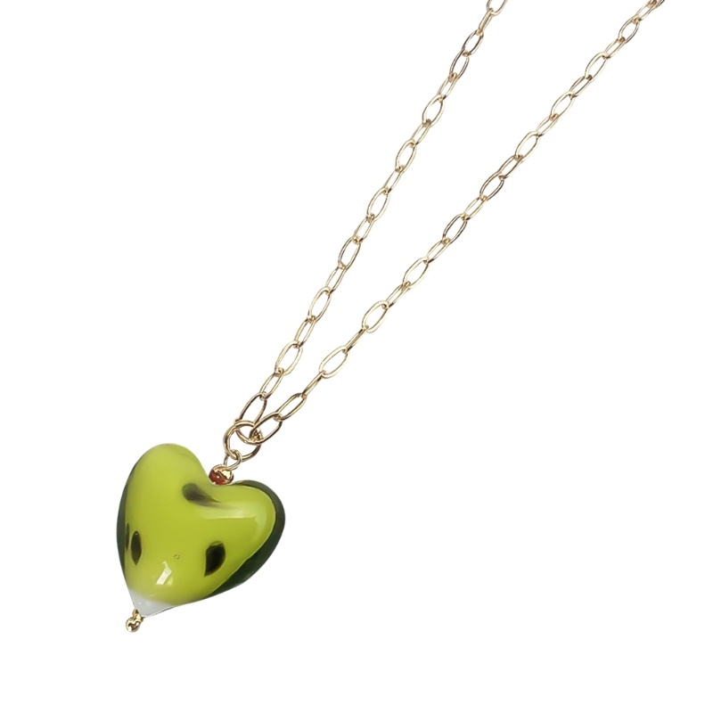 Vòng cổ Mặt Kính Hình Trái Tim Thanh Lịch Cho Nữ