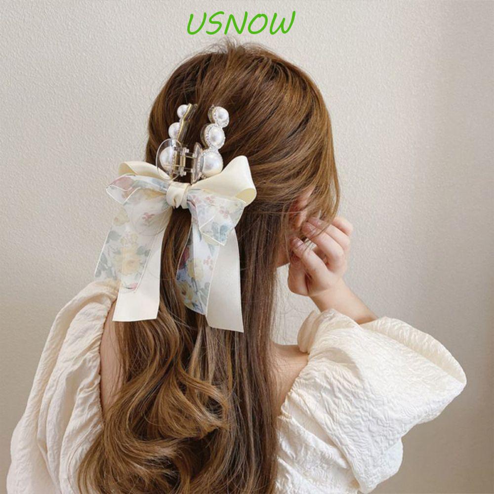 Kẹp Tóc Đuôi Ngựa Hai Lớp Họa Tiết Hoa Phong Cách Hàn Quốc Ngọt Ngào Giá Đỡ