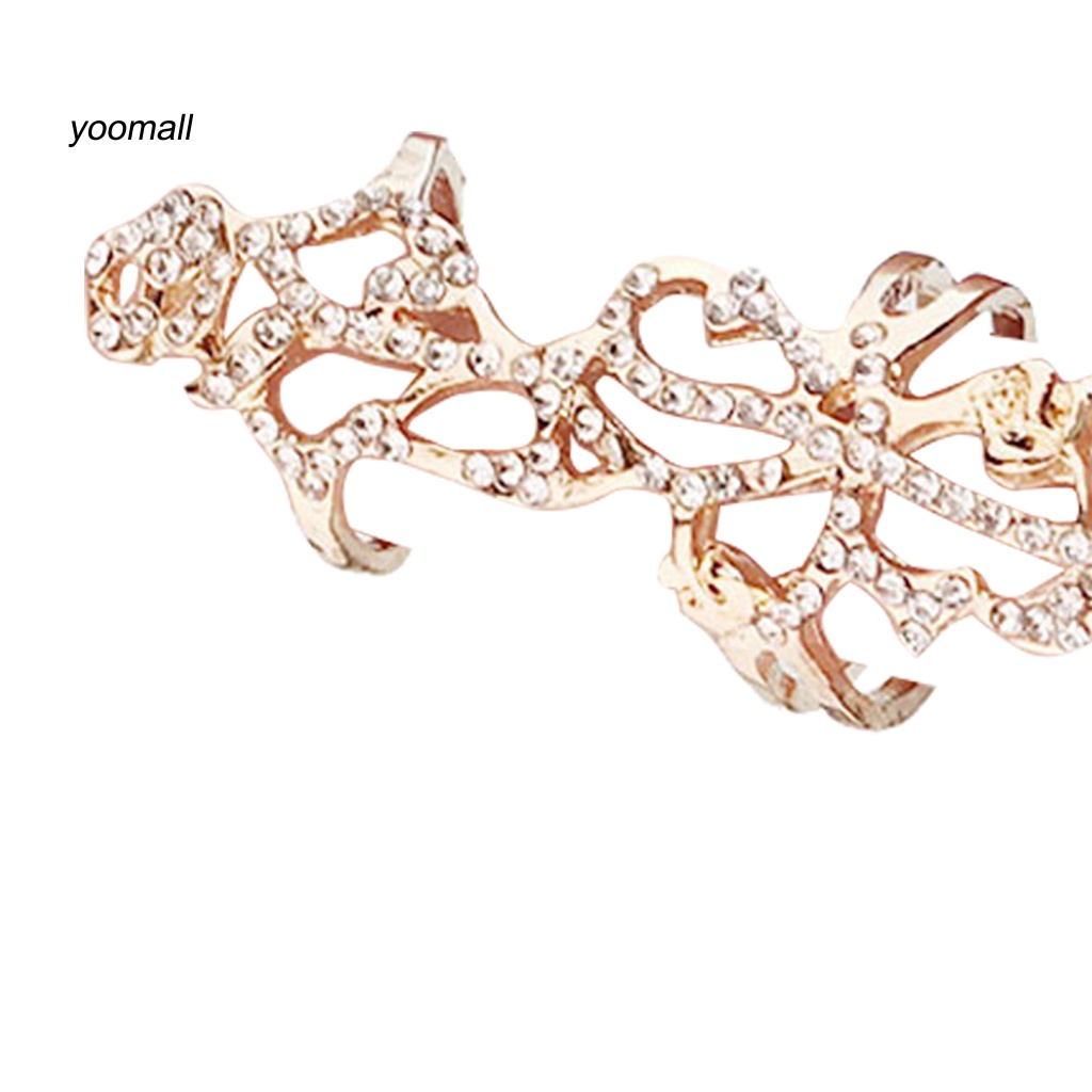 Nhẫn Hợp Kim Hình Hoa Hồng Đính Đá Thời Trang Dự Tiệc