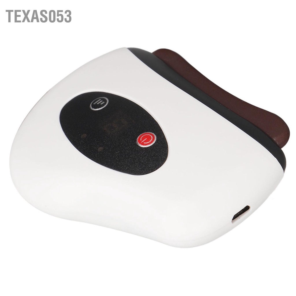 Texas053 Điện Cạo Ban 9 Bánh Răng Rung Nén Nóng Da Gua Sha Máy Mát Xa Cho Mặt Cổ Lưng Trắng