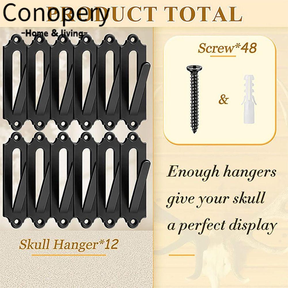 CONOPERY Bộ 12 Móc Treo Hình Đầu Lâu Hươu Phong Cách Châu Âu